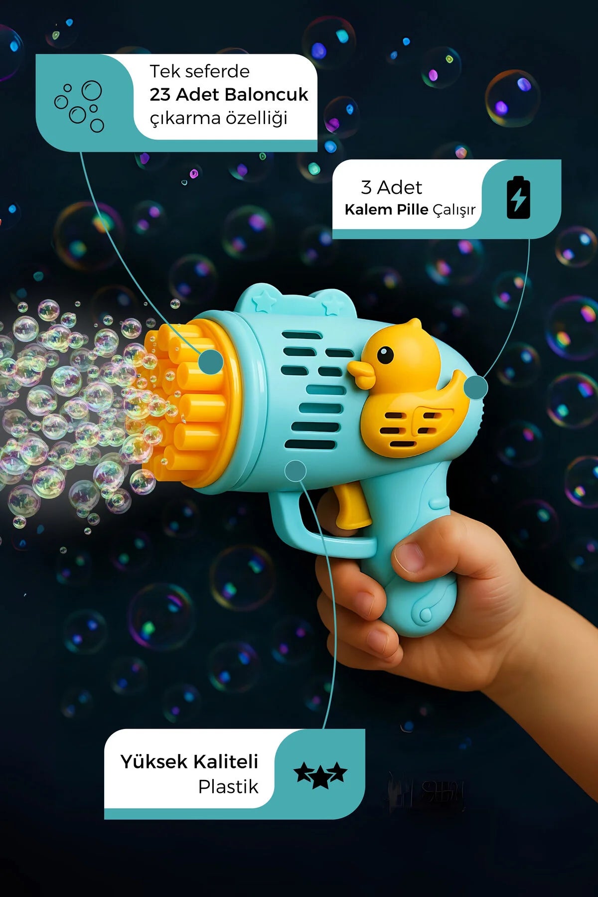 Baloncuk Tabancası Köpük Baloncuk Makinesi Bubble Gun
